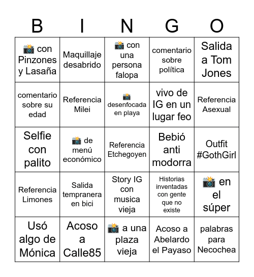 Yadhi Summer Bingo Card