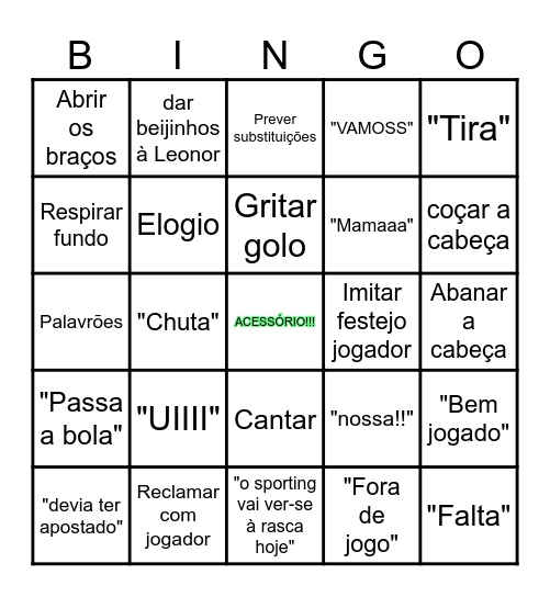 Futebol D&L Bingo Card