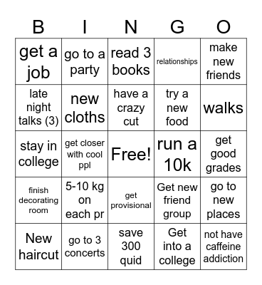 Drews bingo Card