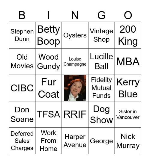 Louise Birthday Bingo Card