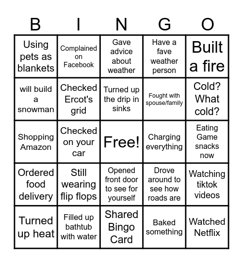 Iceplayoffspocalypse BINGO Extra Frozen Bingo Card
