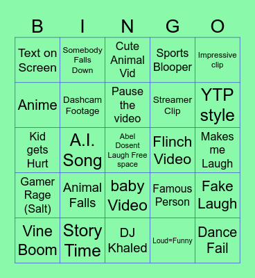 Reactor Bingo Card