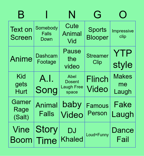 Reactor Bingo Card