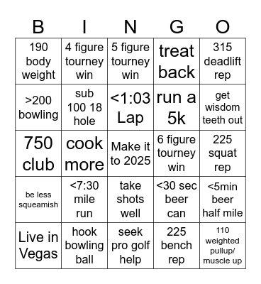 Max 2024 Bingo Card