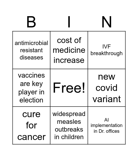 2024 BIN ! Bingo Card