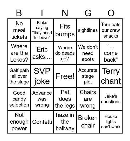 Johnny's Dawgs Bingo  V1 Bingo Card