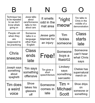 Master Cycle Bingo Card