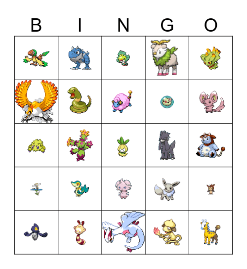 POkemorn Bingo Card