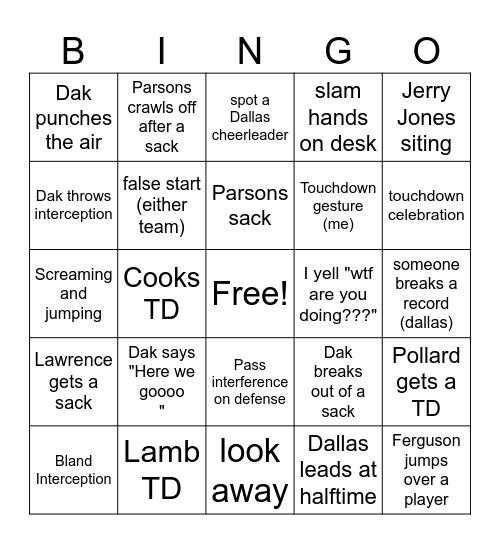 Shannons BINGO Card Bingo Card