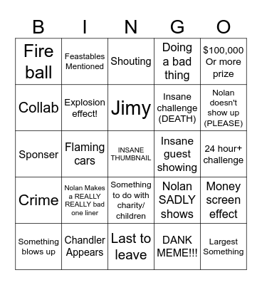 Mr breast 6000ft bango Bingo Card