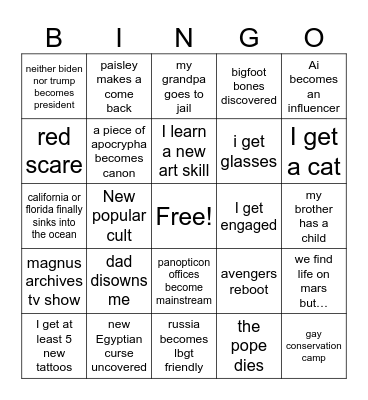 2024 Bingo Card