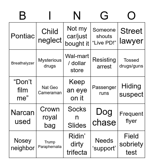 OPLive Bingo Card