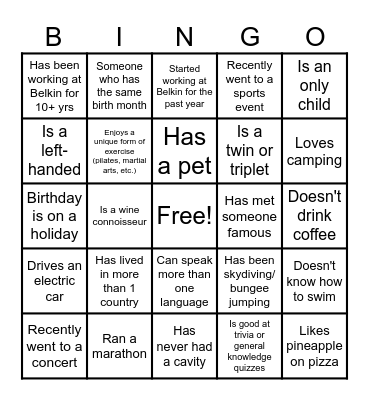 PM Summit Icebreaker Bingo Card