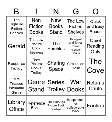 Library Resource Centre 2024 Bingo Card
