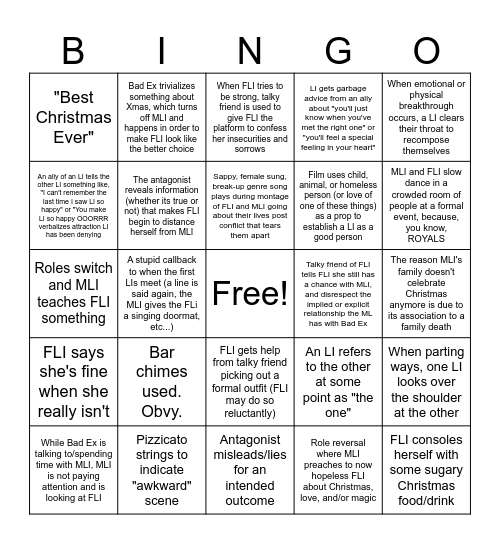 XMAS XRINGE: Cheerful Christmas Bingo Card