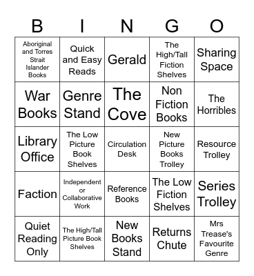 Library Resource Centre 2024 Bingo Card