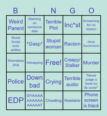 YOU ARE MINE Bingo Card