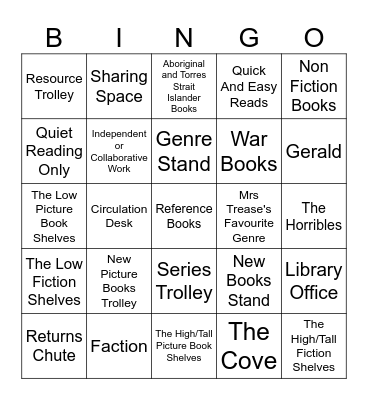 Library Resource Centre 2024 Bingo Card
