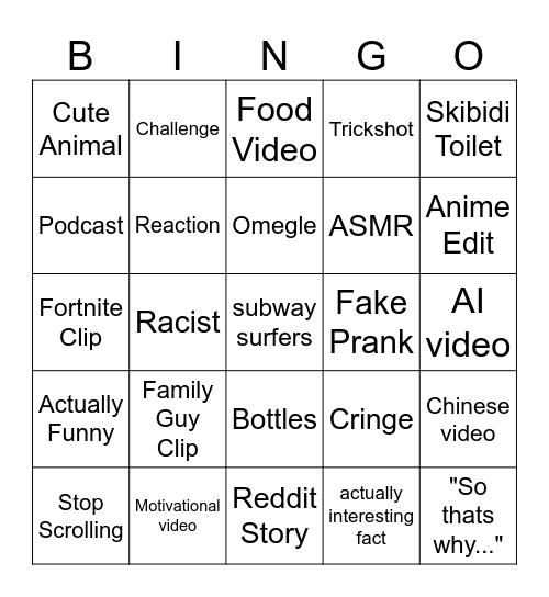 Bingo Card