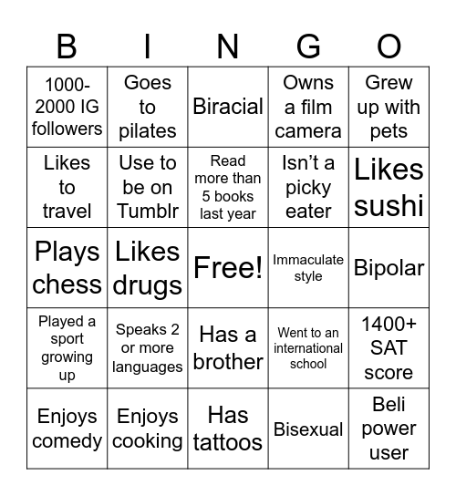 Bingo Card