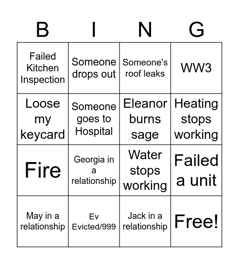 Portland Bingo Card