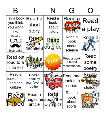 2016 Summer Reading Bingo Card