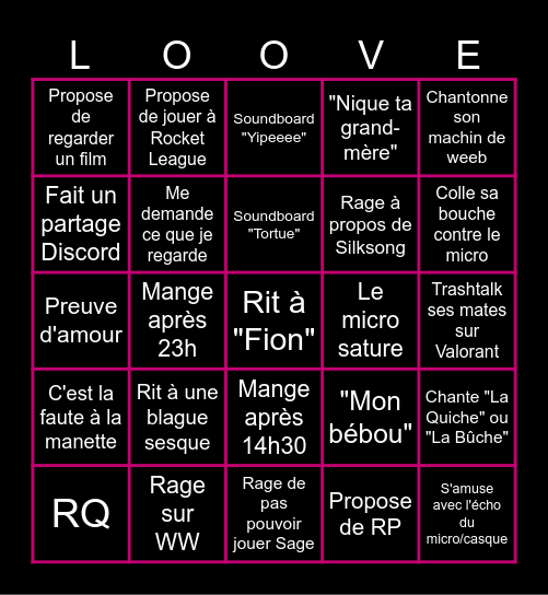 Kana Bingo Card