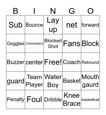 Jalen's BasketBall Bingo Card