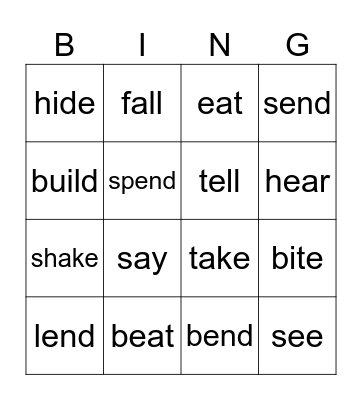 Zombie Bingo Card