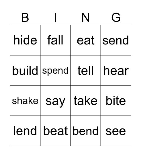 Zombie Bingo Card