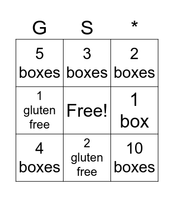 Cookie Rally Money Management Bingo Card