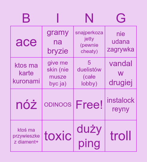 typowa warszawa Bingo Card