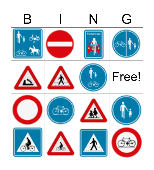 Verkeersborden Bingo Card