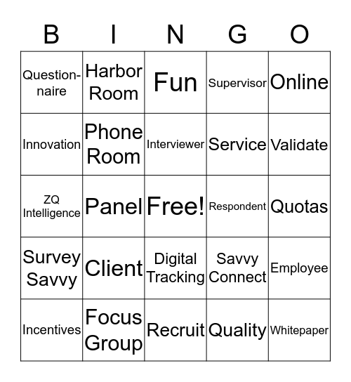 Luth Research Bingo Card