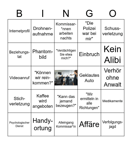 Sonntags-Bingo Card