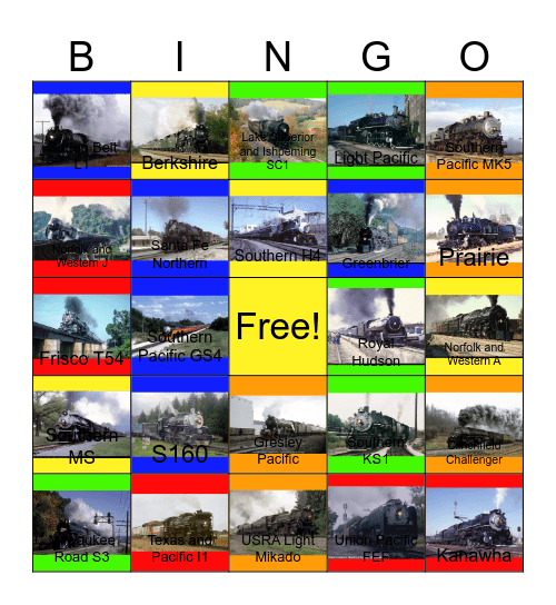 Southern Steam Spectacular Bingo Card
