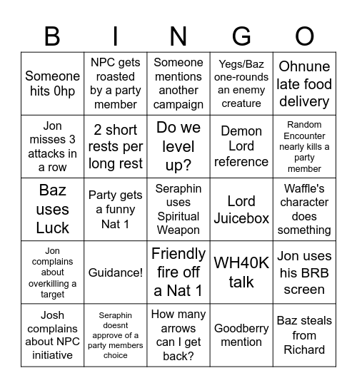 Wisk Bingo v1 Bingo Card