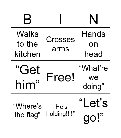 Cowboy bingo Card