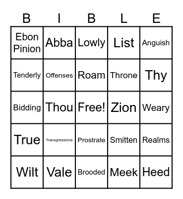 Bingo Card