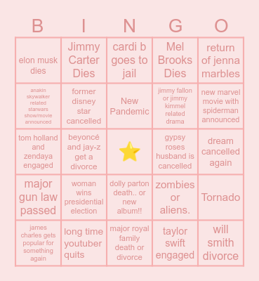 2024 Bingo Card