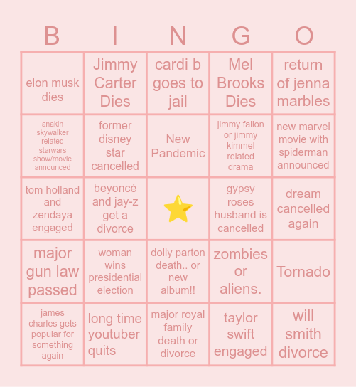 2024 Bingo Card