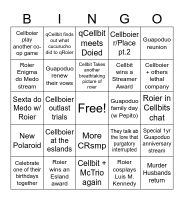 C E L L B O I E R Bingo Card