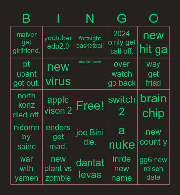 2024 Bingo Card