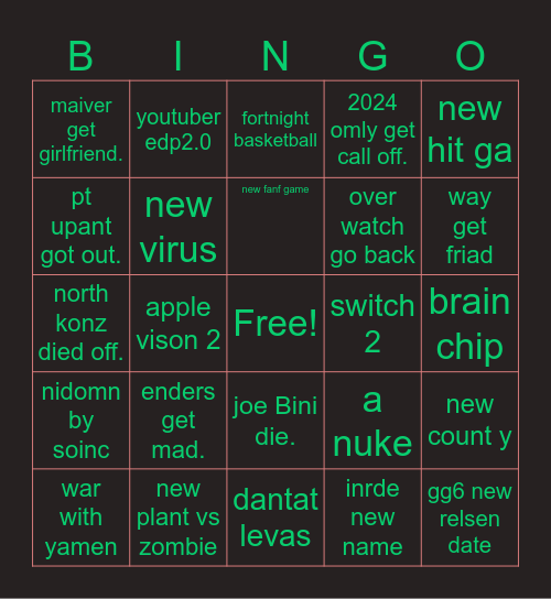 2024 Bingo Card