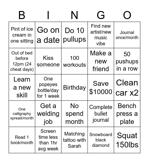 Bingo 2024 Bingo Card