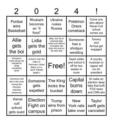 2024 Bingo Card