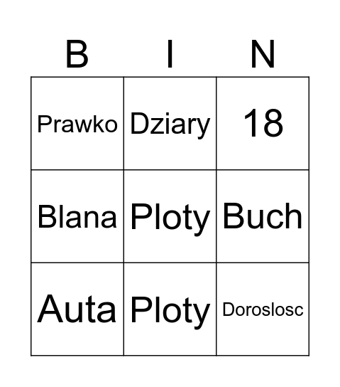 O czym pierdoli leon Bingo Card
