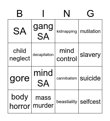 dmmd tw bingo Card