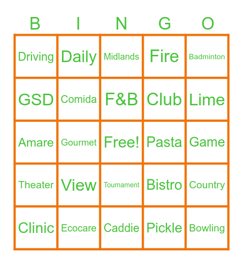 TH Bingo Bonanza #1 Bingo Card