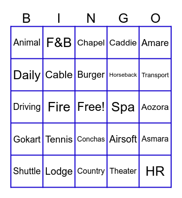 TH Bingo Bonanza #3 Bingo Card